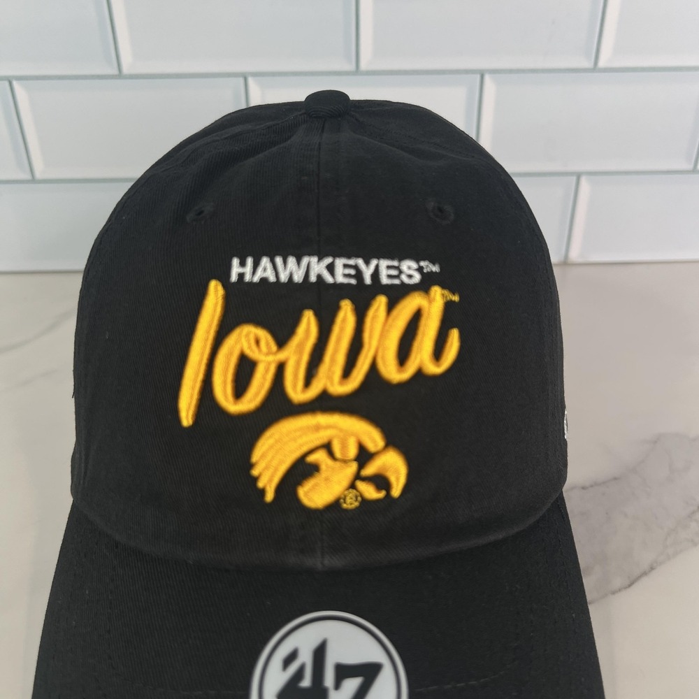 Iowa Hawkeyes‎ Hat Cap Strap Back Womens NCAA Football Script College - Picture 2 of 14